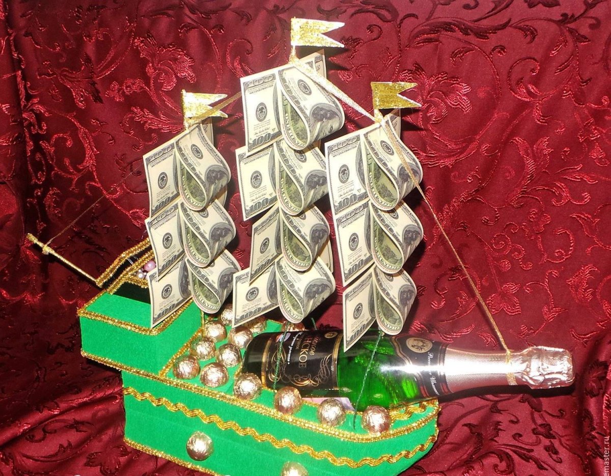 Оригинальный подарок из купюр