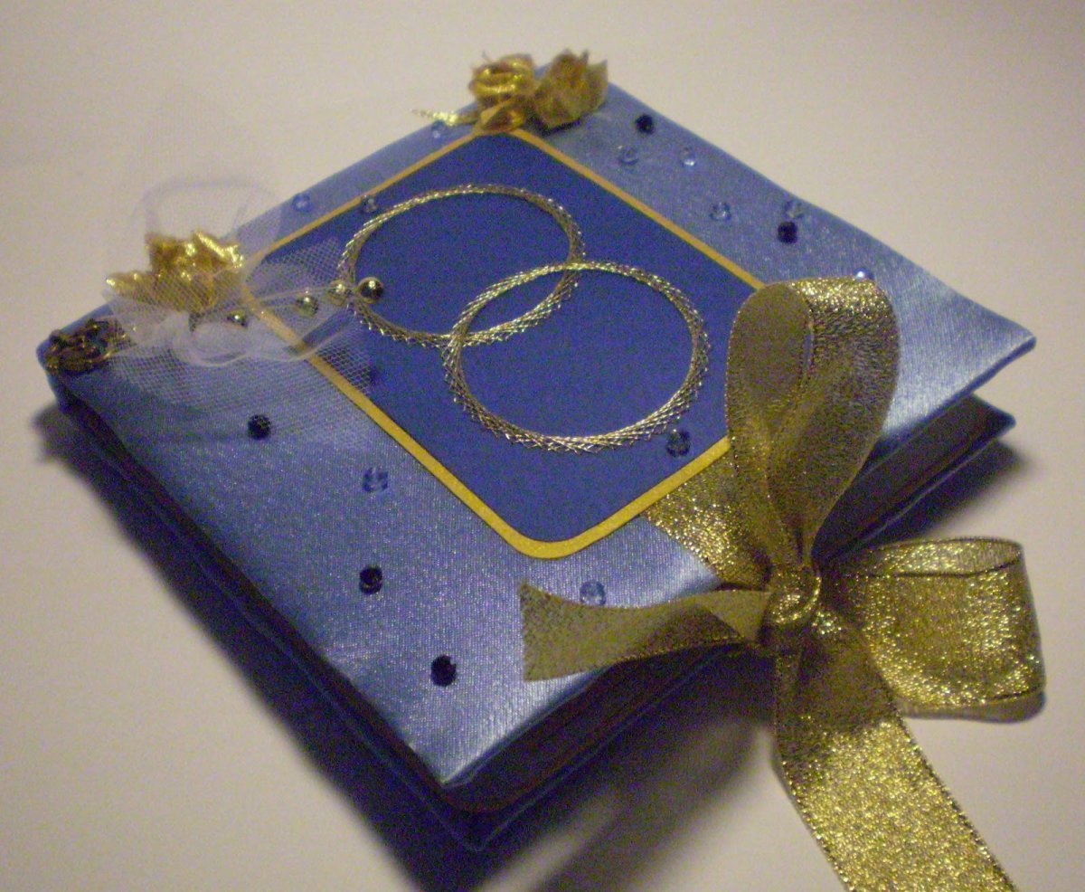 Свадебная атрибутика в синем цвете