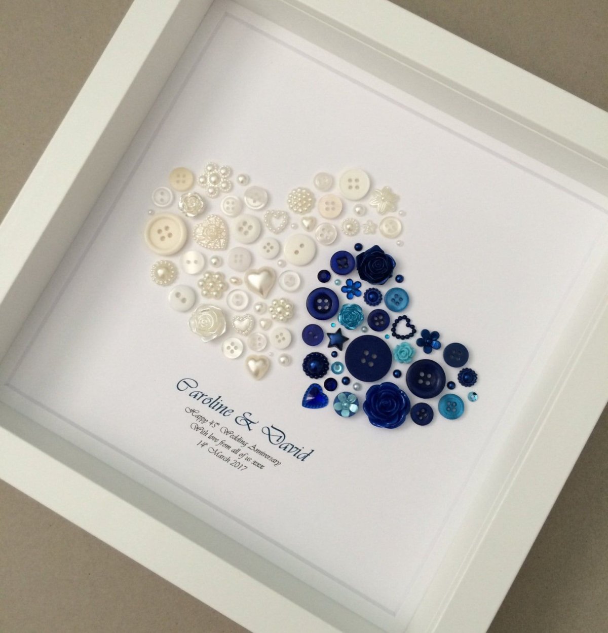 45 Лет Сапфировая свадьба надпись