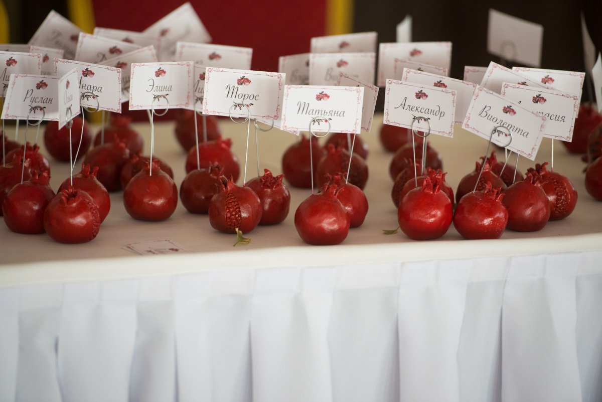 Гранатовая свадьба фот