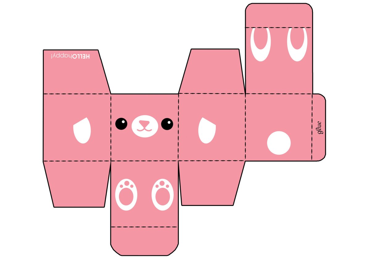 Макет коробки для подарков