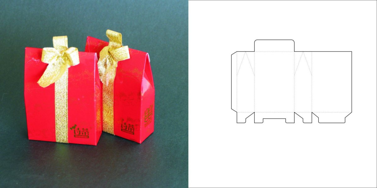 Макет подарочной коробки