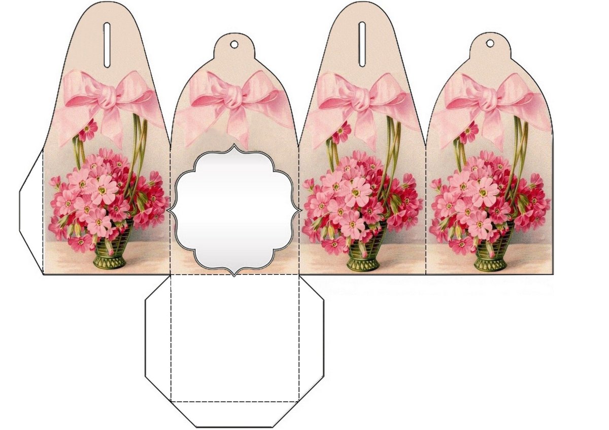 Развёртка коробочки для подарка