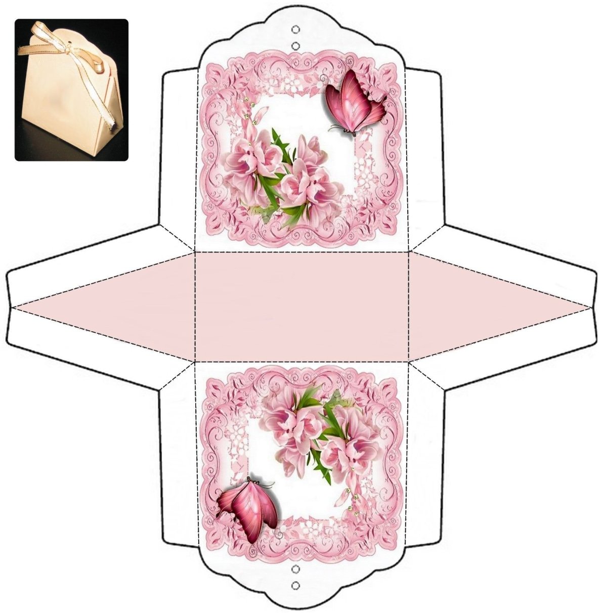 Трафареты складывания коробочек