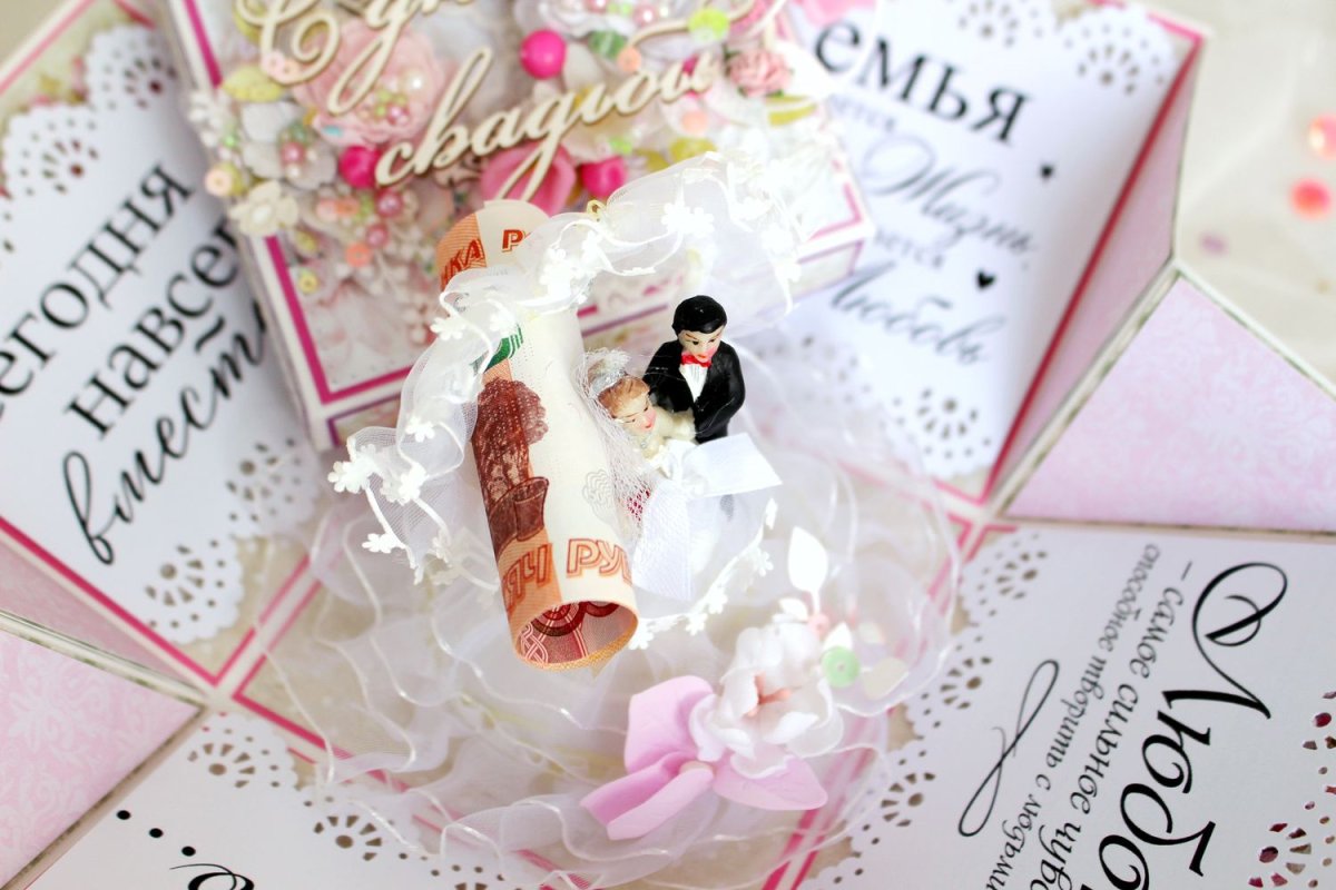 Оригинальный подарок из денег в рамке