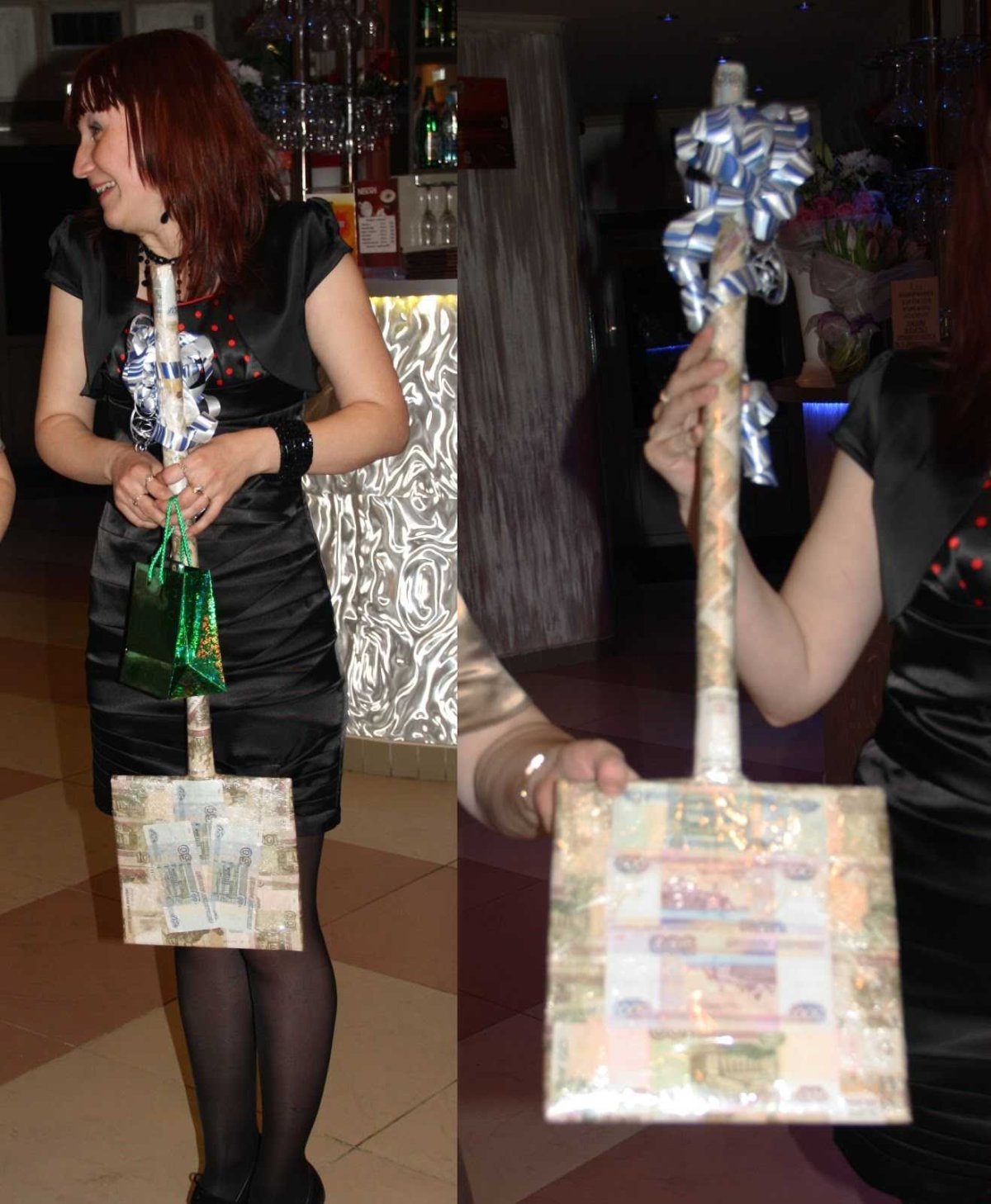 Оригинальный подарок из денег в рамке