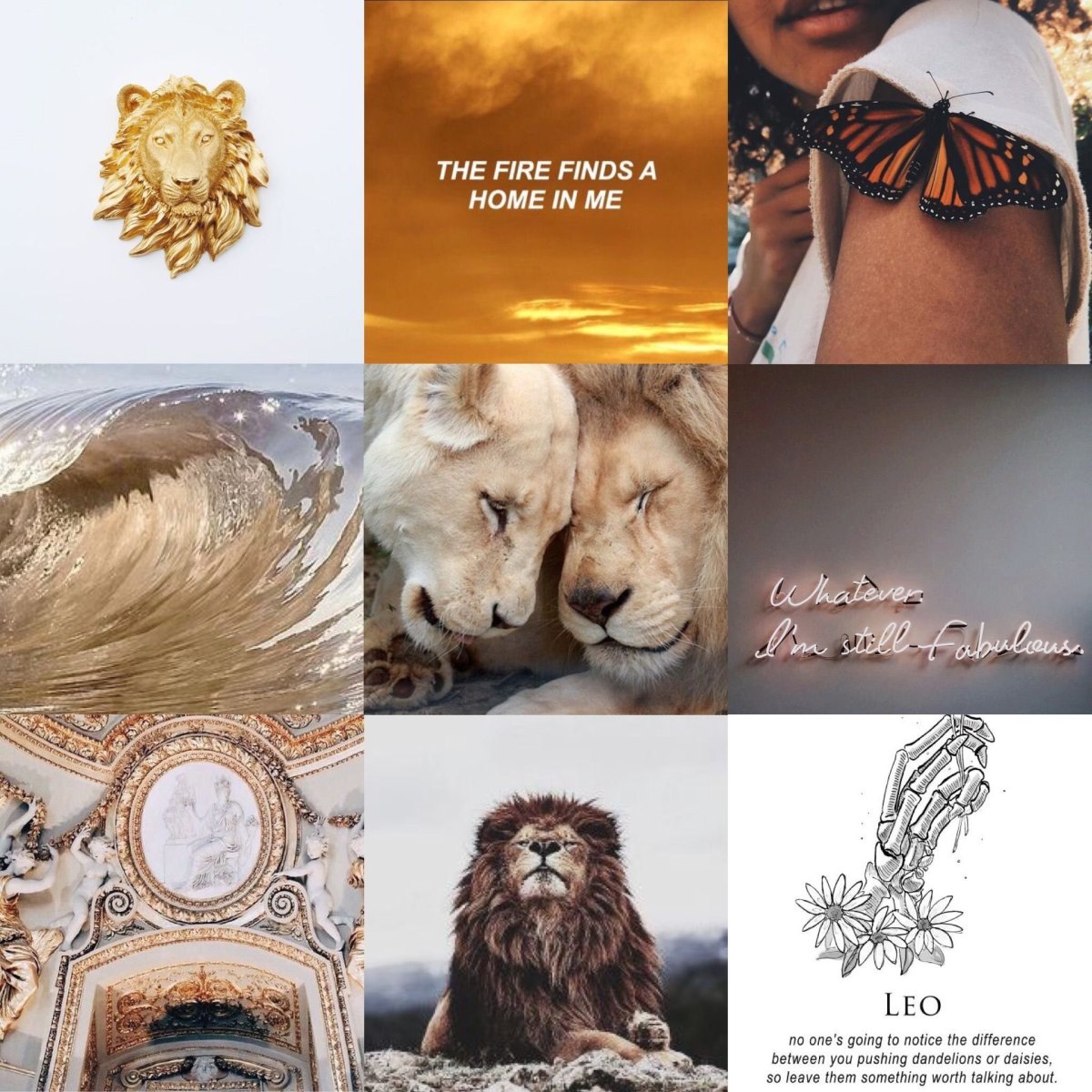 Золотой кольца мужеский Лев