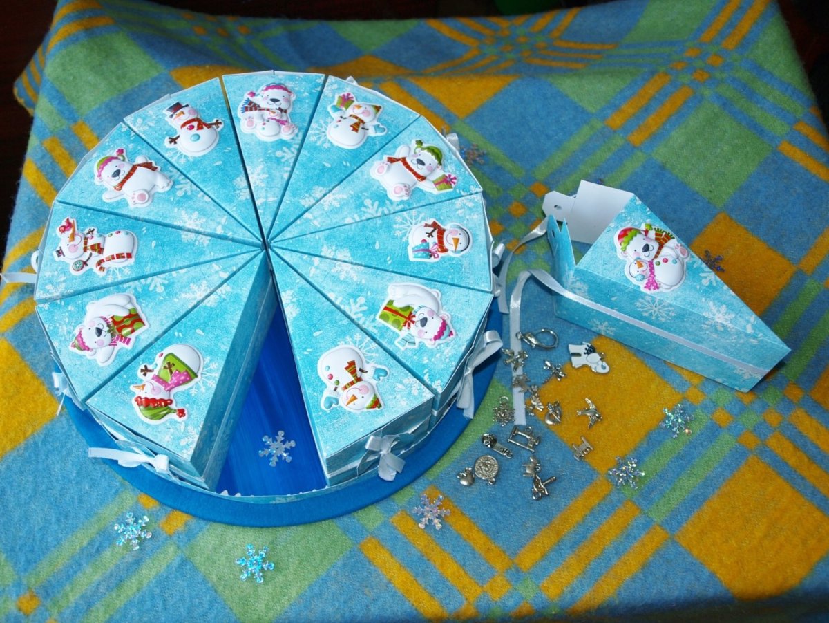 Бумажный торт для мальчика