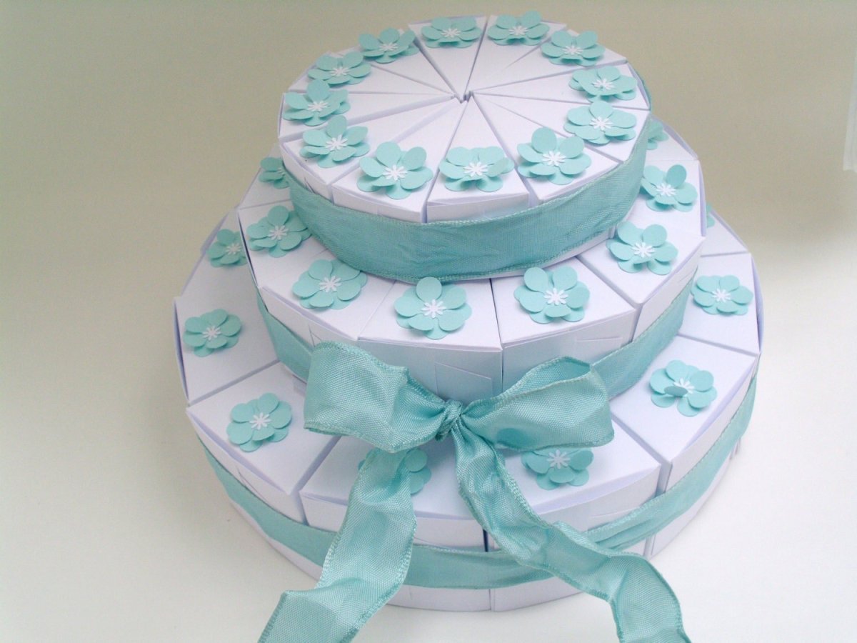 Коробочка тортик своими руками из бумаги схема