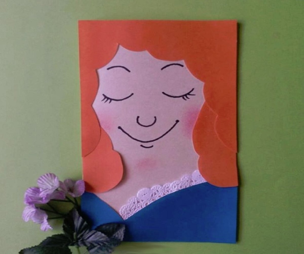 Аппликация ко Дню матери