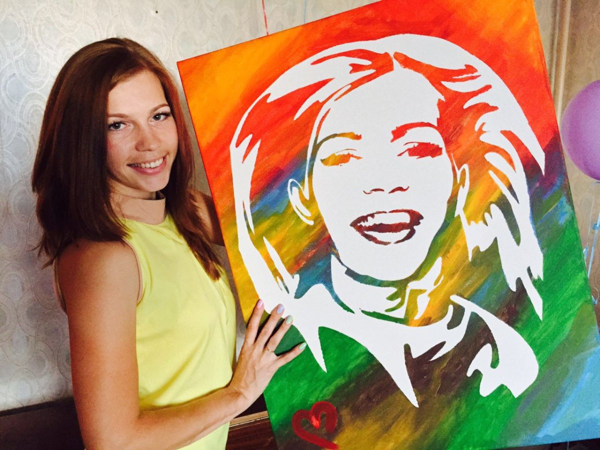 Фотопортрет на холсте красками