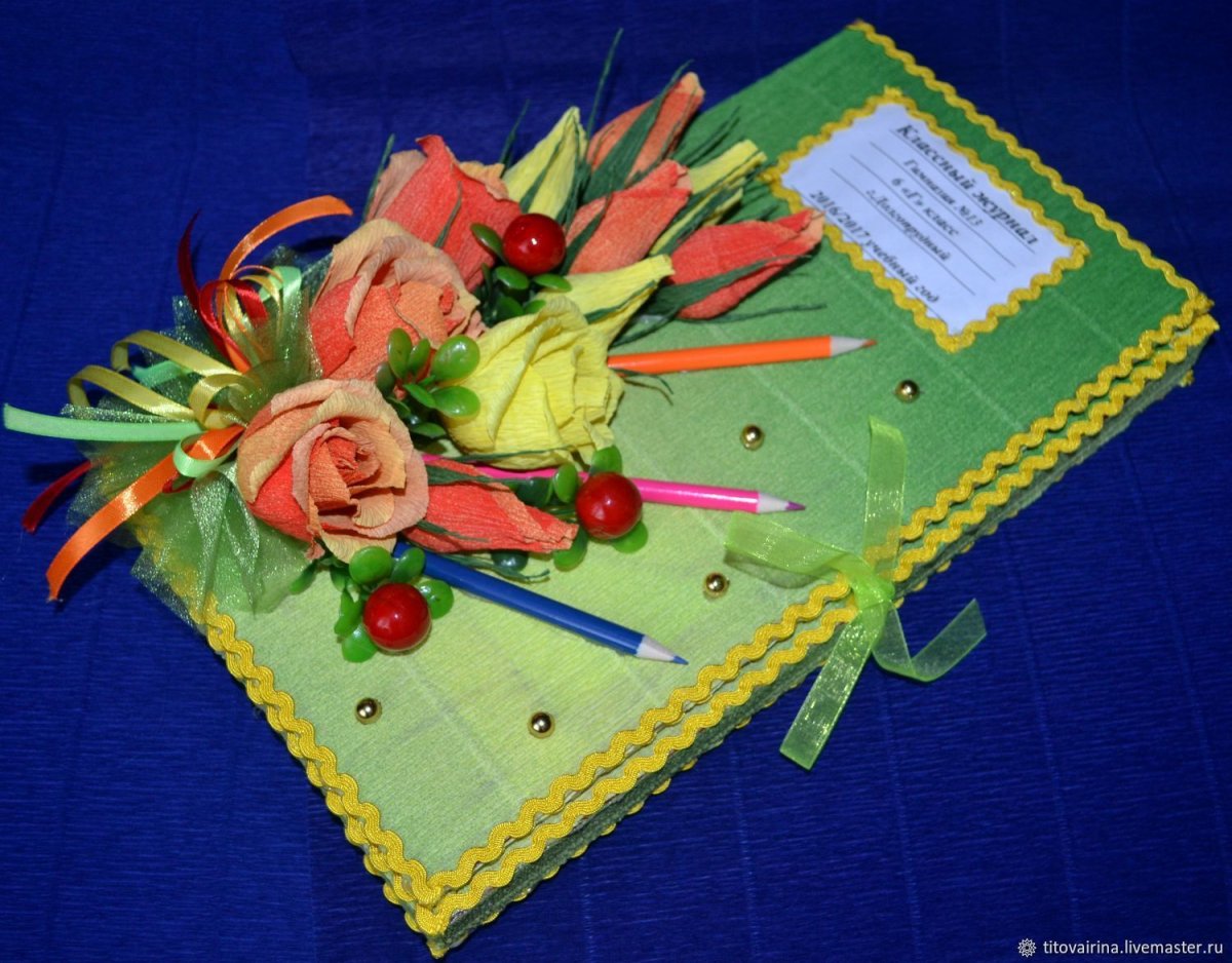 Классный журнал из коробки конфет ко Дню учителя