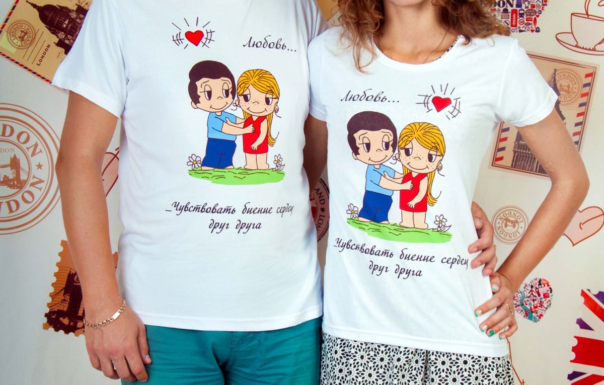 Парные футболки на свадьбу